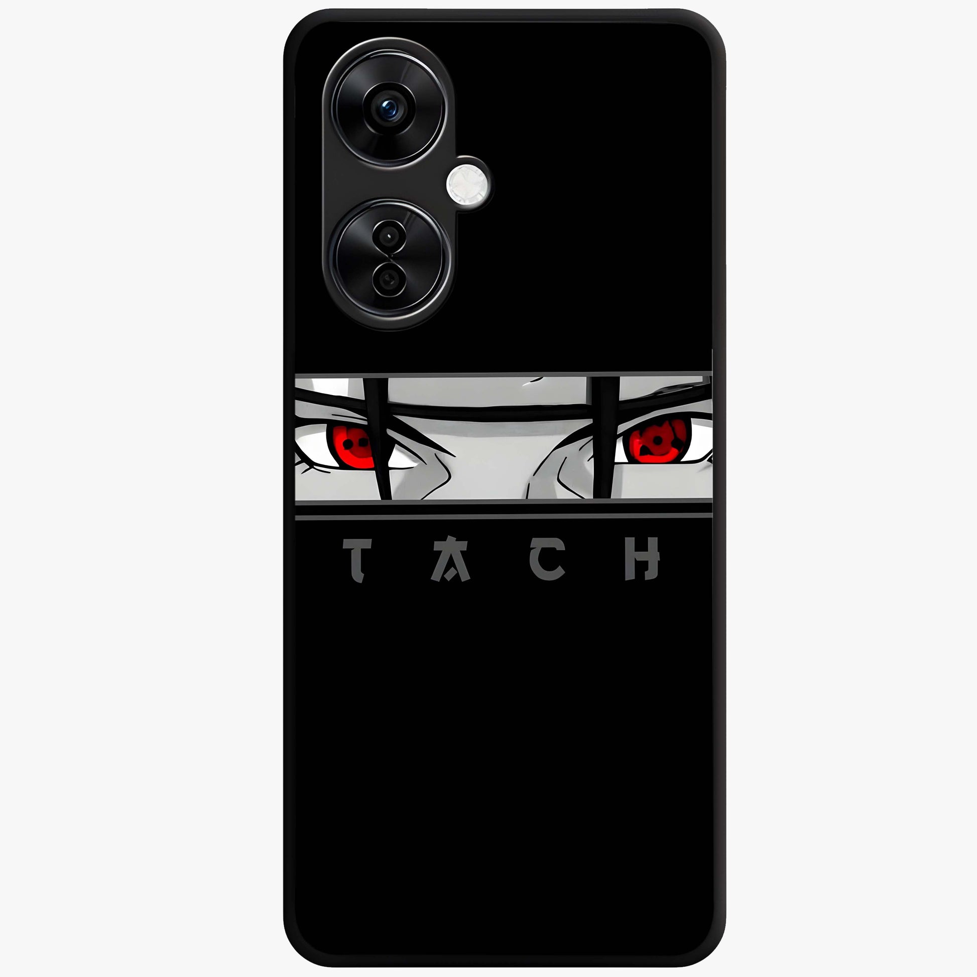 Scarlet Gaze Dominance Glass Case for 1+Nord CE 3 Lite dramatic front view featuring intense red themed artwork