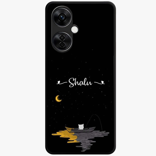 Silent Night Row Glass Case for 1+Nord CE 3 Lite dramatic front view featuring night themed artistic artwork