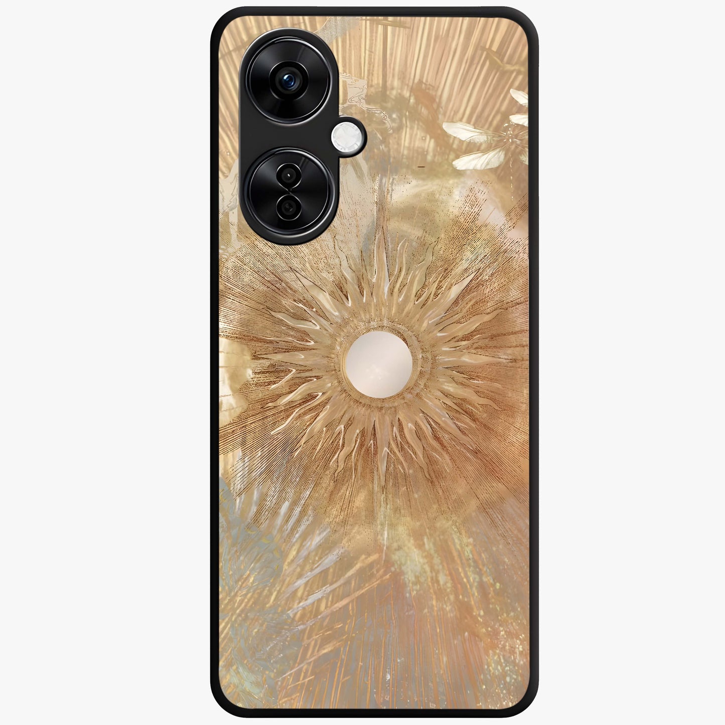 Silken Whirl Glass Case for 1+Nord CE 3 Lite elegant front view featuring smooth abstract swirl artwork