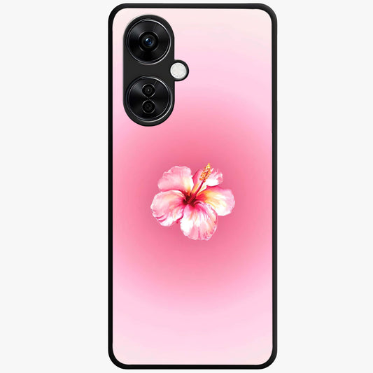 Soft Petal Serenity Glass Case for 1+Nord CE 3 Lite elegant front view featuring gentle floral artwork in muted tones