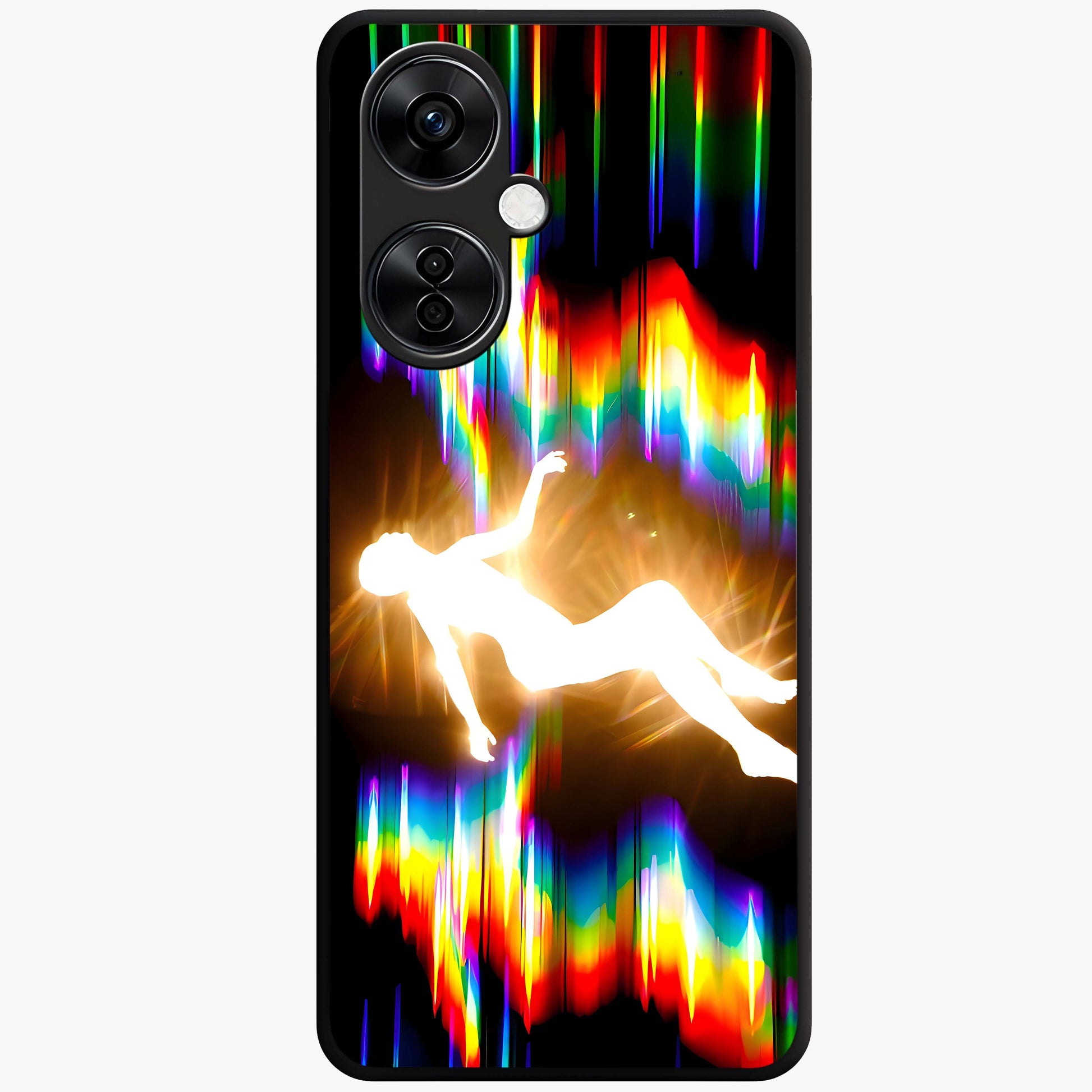 Soul in Spectrum Glass Case for 1+Nord CE 3 Lite artistic front view featuring colorful spectrum inspired artwork