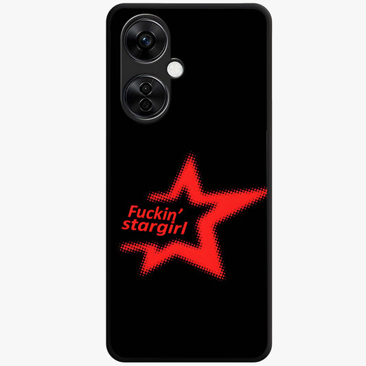 Starboy and Stargirl Energy Glass Case for 1+Nord Ce 3 Lite artistic front view featuring celestial couple inspired artwork