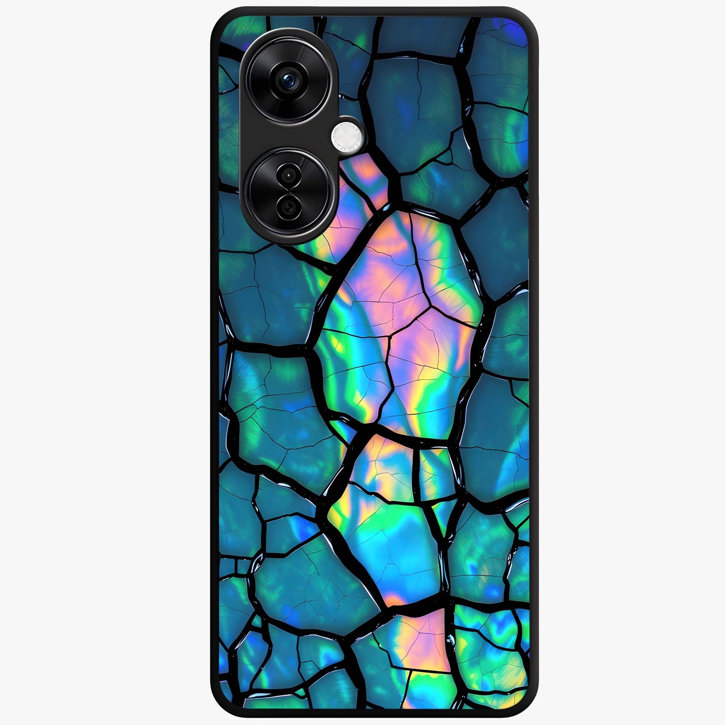Tropical Wing Vibe Glass Case for 1+Nord CE 3 Lite vibrant front view featuring wing inspired artwork with tropical colors
