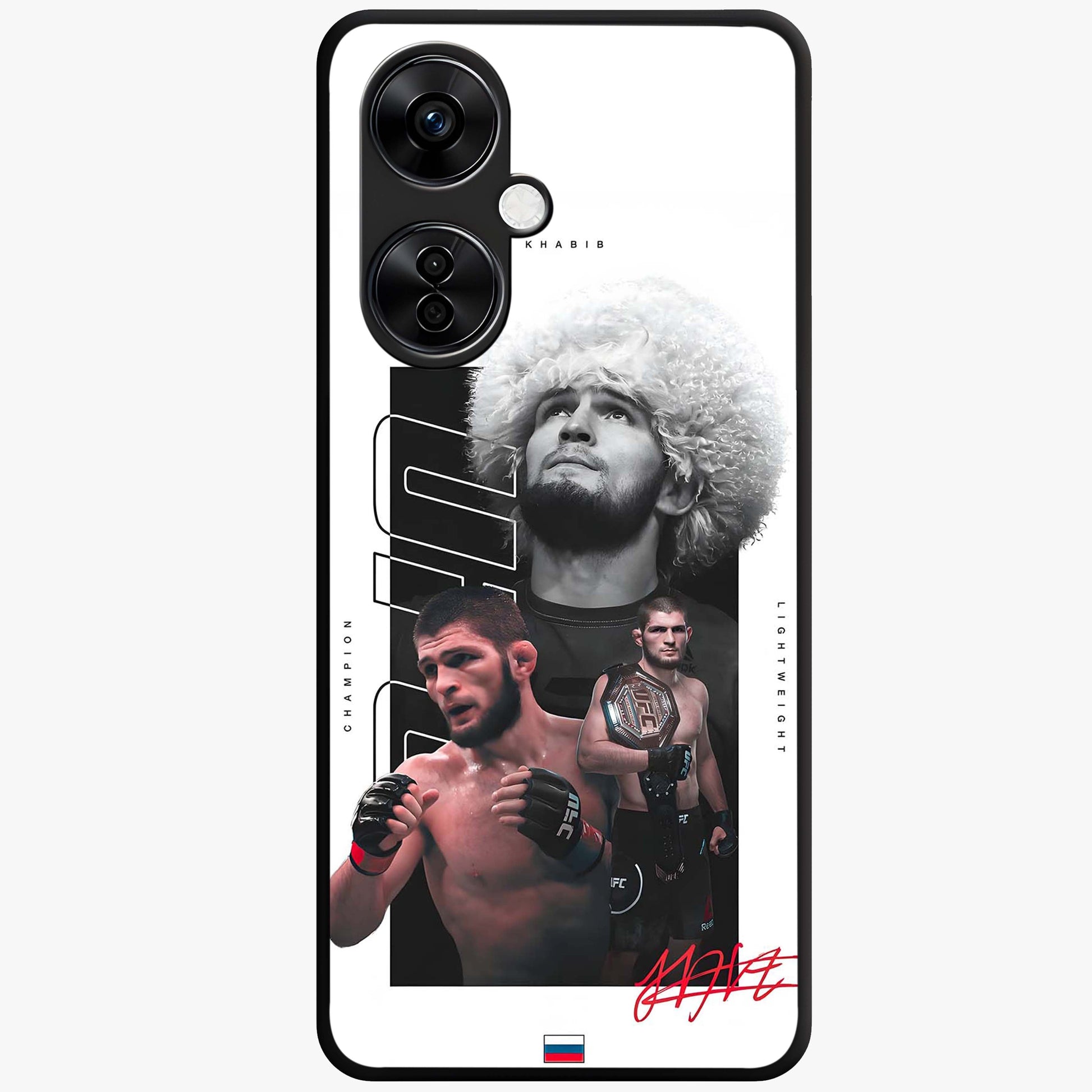 Unbeaten Warrior Legacy Glass Case for 1+Nord CE 3 Lite powerful front view featuring fearless warrior inspired artwork