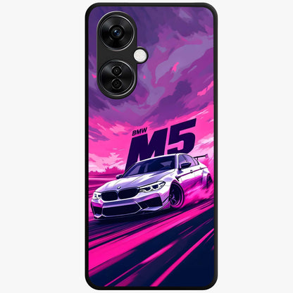 Velocity Drift Pulse Glass Case for 1+Nord CE 3 Lite dynamic front view featuring racing inspired motion artwork