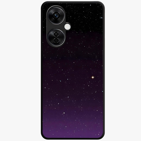 Violet and Black Shade Glass Case for 1+Nord CE 3 Lite striking front view featuring deep violet and black gradient artwork