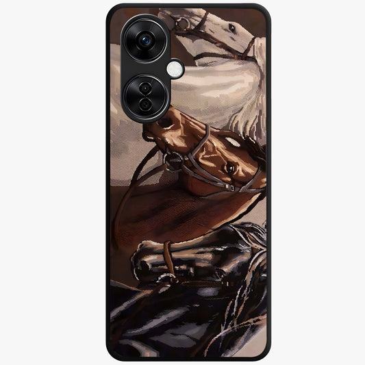 Wild Trio Gallop Glass Case for 1+Nord CE 3 Lite powerful front view featuring three horses in motion with dynamic artwork