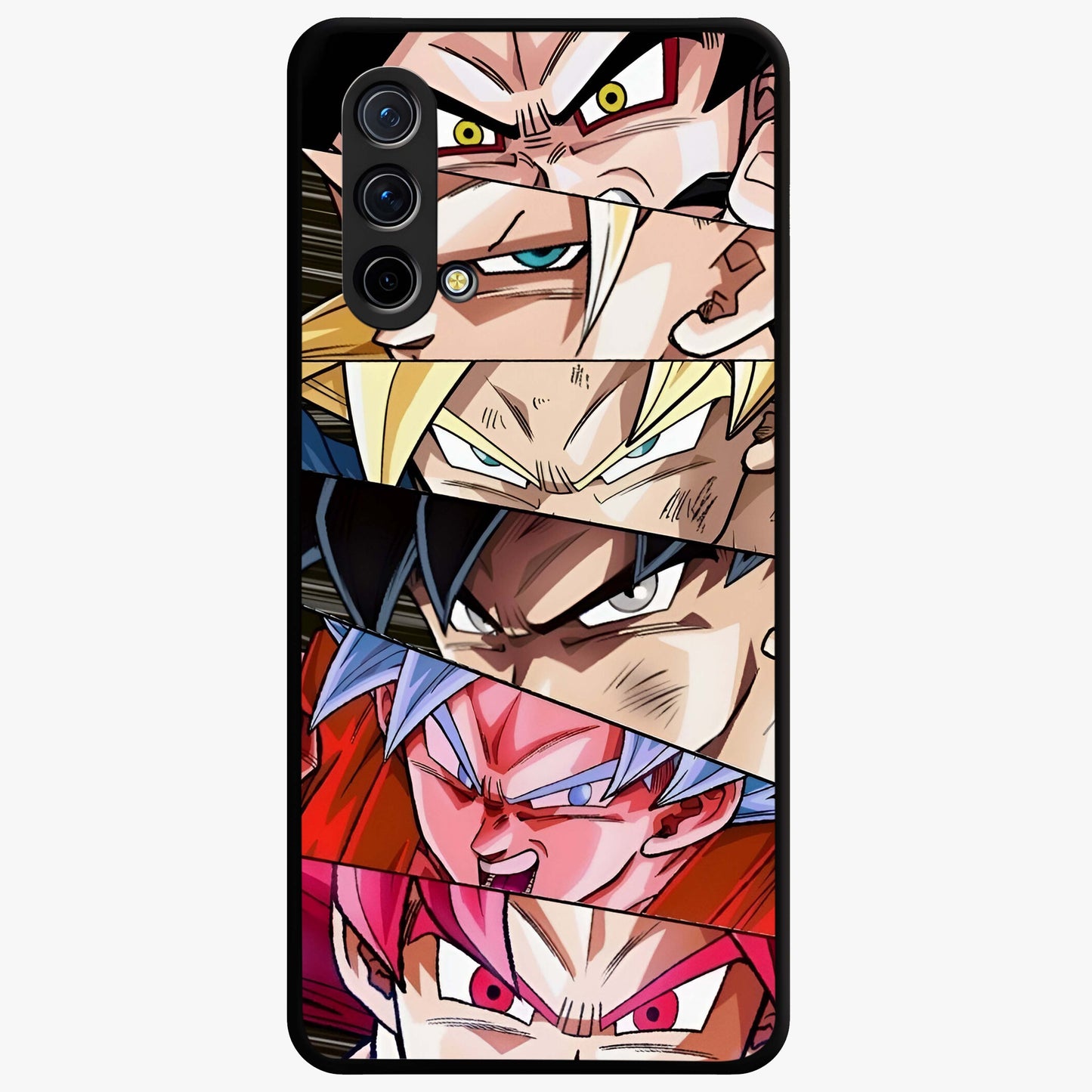 Anime Character Glass Case showing flat back view with vibrant anime artwork and glossy glass finish.