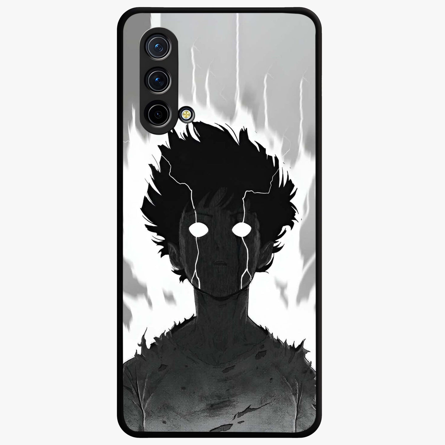 Awakened Inner Rage Glass Case showing flat back view with intense artistic artwork and glossy glass finish.