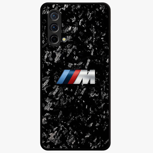 Carbon Speed Mark Glass Case showing flat back view with sporty carbon pattern artwork and glossy glass finish.