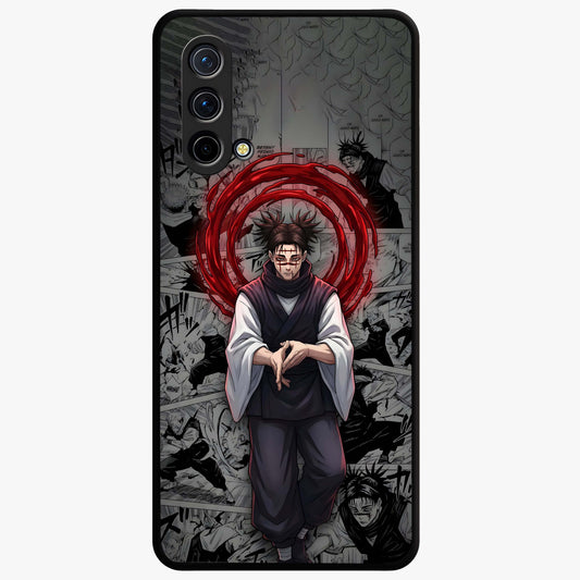 Cursed Ritual Ascension Glass Case showing flat back view with dark ritual themed artwork and glossy glass finish.