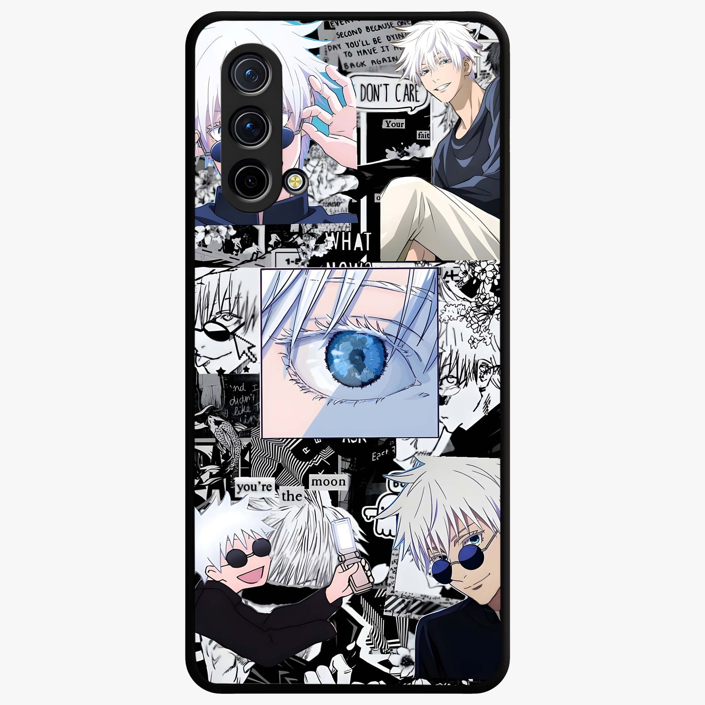 Infinity Sorcerer Chaos Glass Case showing flat back view with mystical sorcerer themed artwork and glossy glass finish.