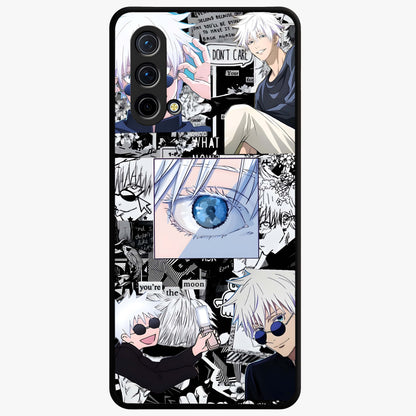 Infinity Sorcerer Chaos Glass Case showing flat back view with mystical sorcerer themed artwork and glossy glass finish.