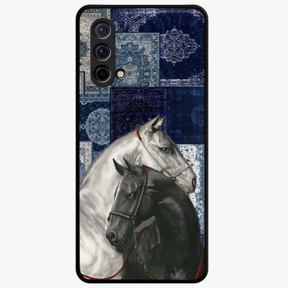 Midnight Kiss Marks Glass Case showing flat back view with lipstick kiss mark artwork and glossy glass finish.