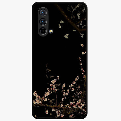 Petal Moon Light With Custom Name Glass Case showing flat back view with floral moonlight artwork and personalized name design.