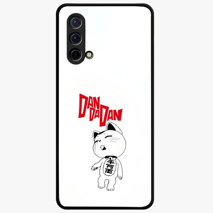 Playful Spirit Charm Glass Case showing flat back view with cheerful charm themed artwork and glossy glass finish.