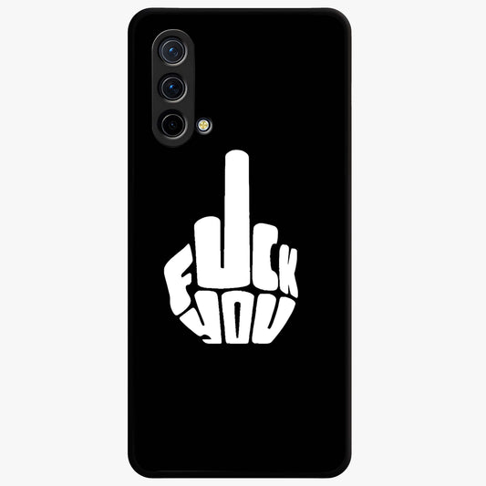 Rebel Mode On Glass Case showing flat back view with bold rebellious typography artwork and glossy glass finish.