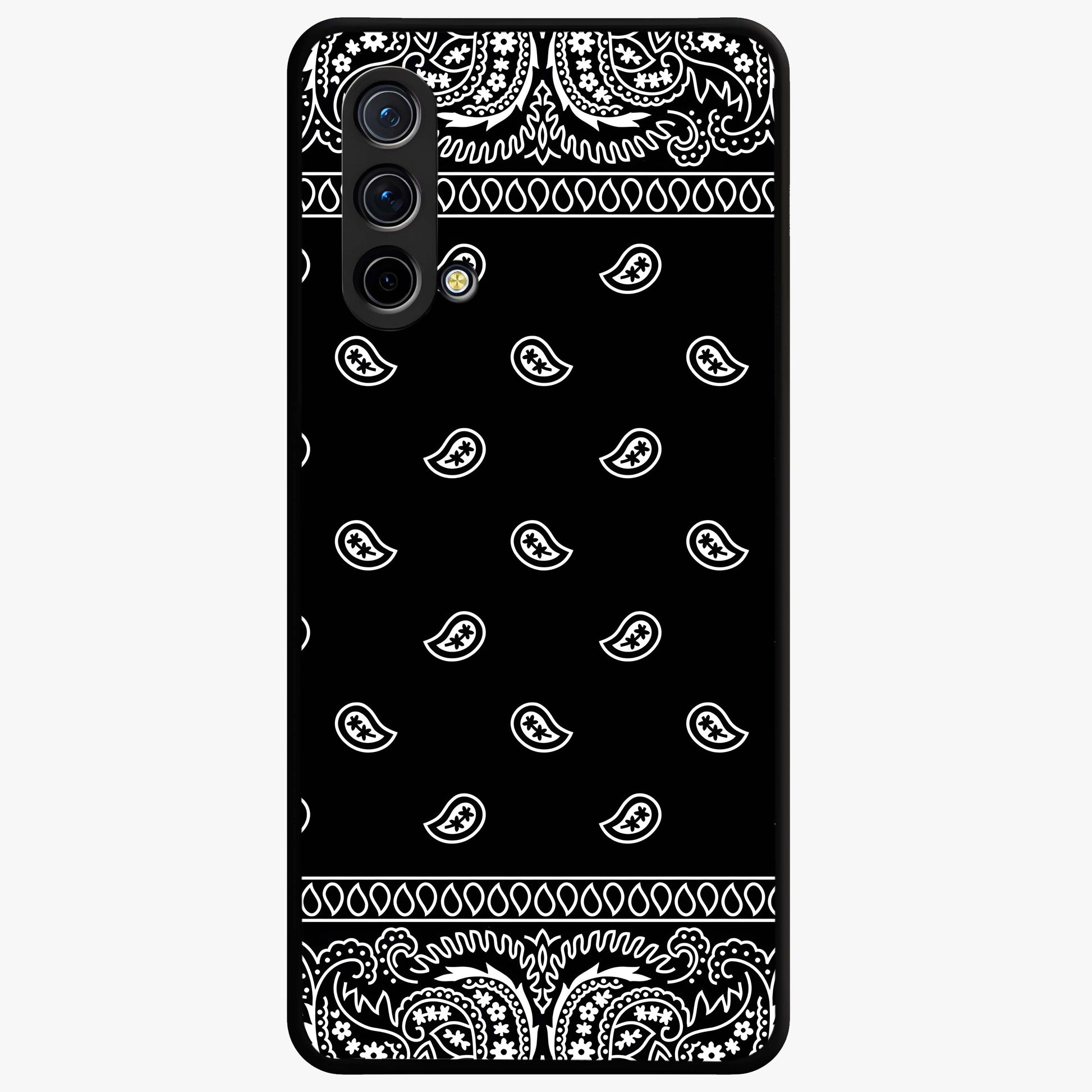 Retro Rebel Threads Glass Case showing flat back view with vintage street style artwork and glossy glass finish.
