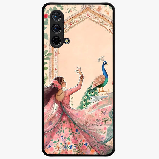Royal Grace Muse Glass Case showing flat back view with elegant artistic artwork and glossy glass finish.