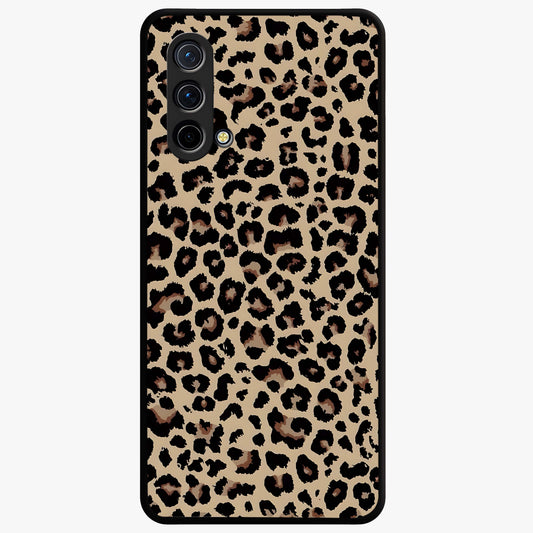 Savage Chic Pattern Glass Case showing flat back view with stylish patterned artwork and glossy glass finish.