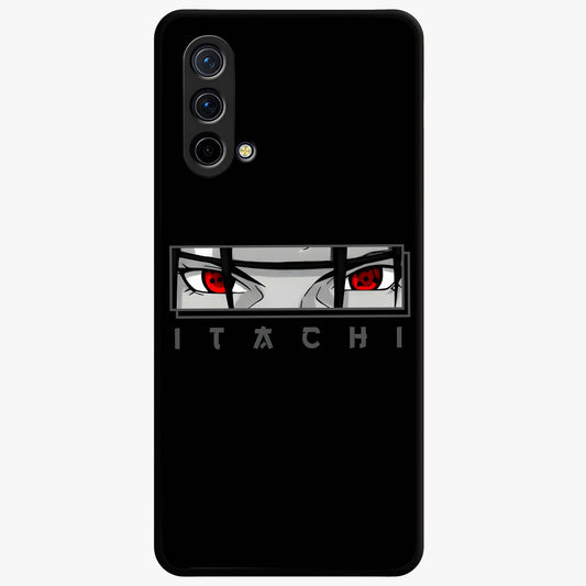 Scarlet Gaze Dominance Glass Case showing flat back view with striking red themed artwork and glossy glass finish.