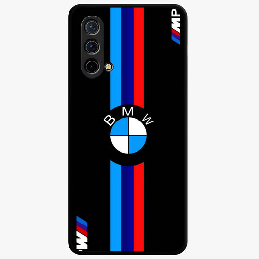Turbo BMW Beast Glass Case showing flat back view with high performance sports car artwork and glossy glass finish.