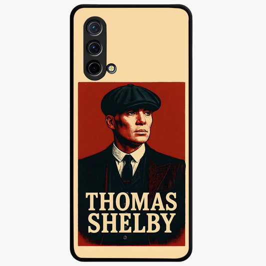 Vintage Mafia Authority Glass Case showing flat back view with bold vintage mafia inspired artwork and glossy glass finish.