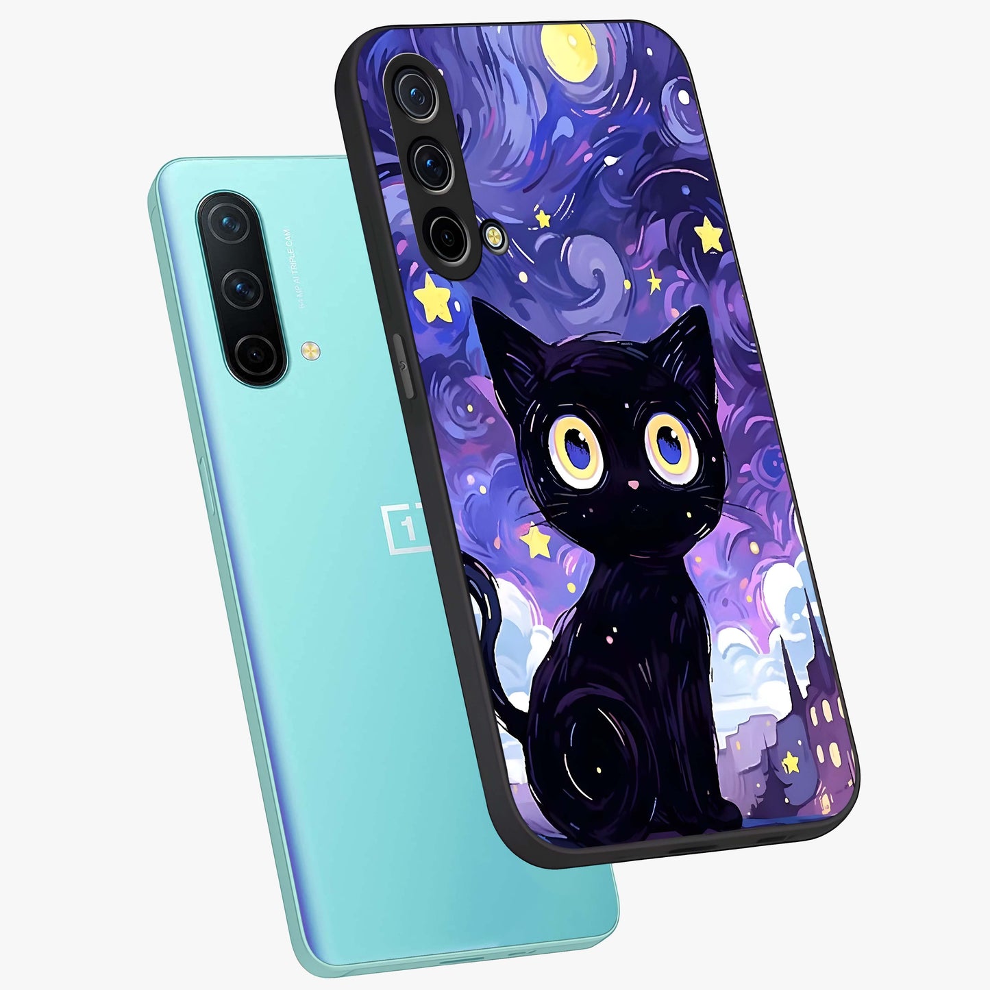 Aesthetic Astrolophia Glass Case displayed in angled mockup highlighting artistic aesthetic elements and smooth glass surface.