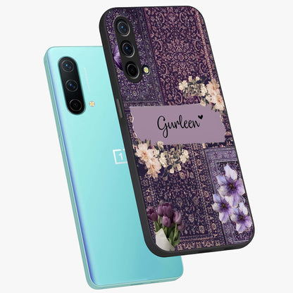 Artlyn Grace Flower Pattern Glass Case displayed in angled mockup highlighting delicate flower pattern design and smooth glass surface.