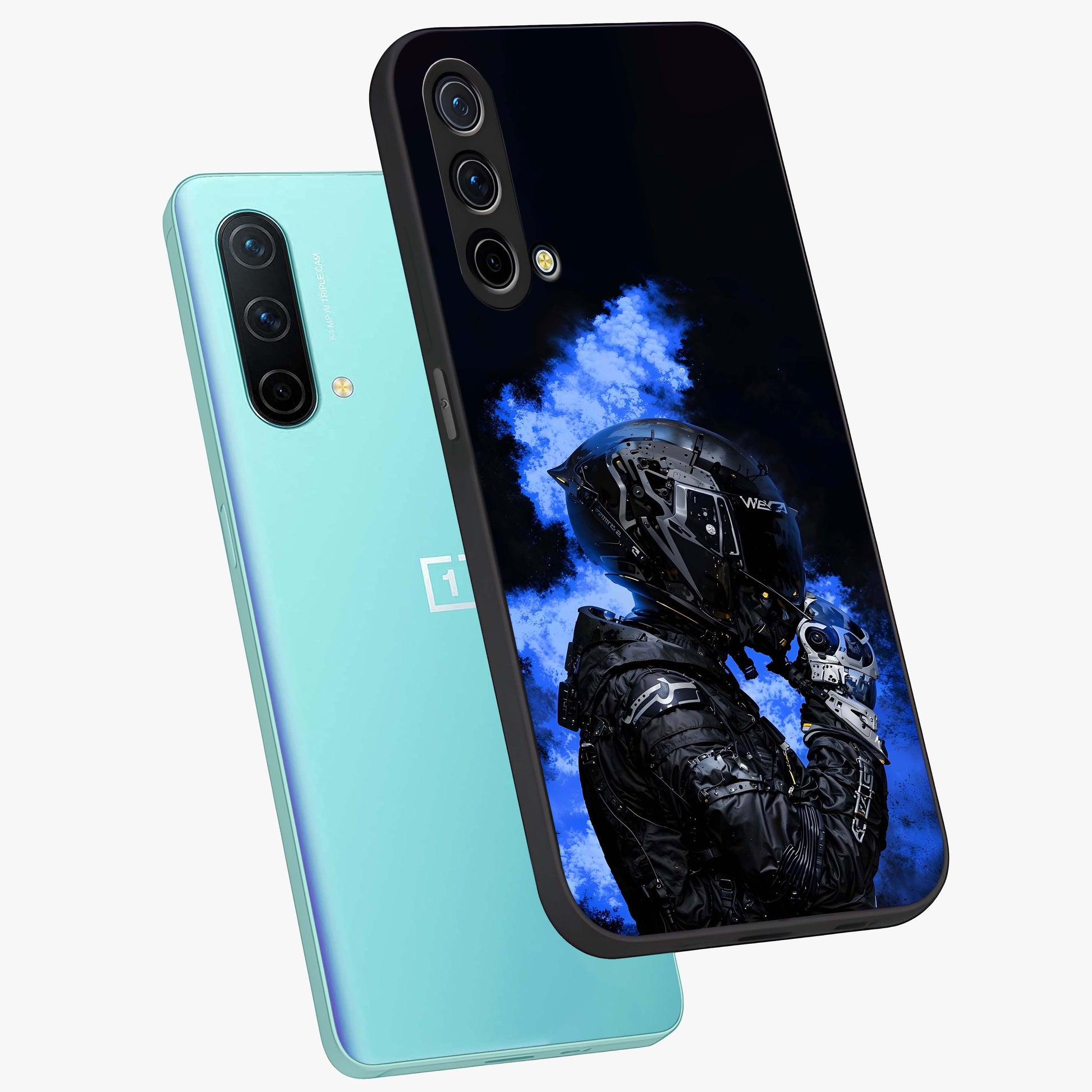 Cyber Sentinel Protocol Glass Case displayed in angled mockup highlighting digital cyber design with sci-fi aesthetic style.