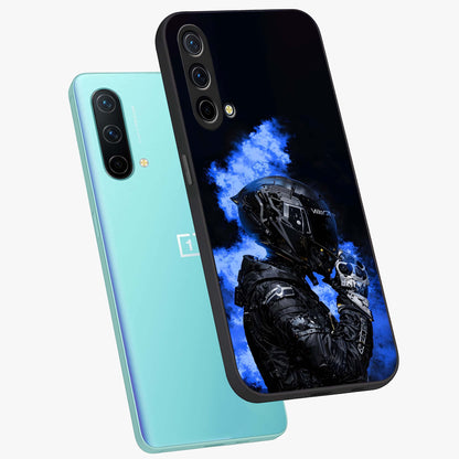Cyber Sentinel Protocol Glass Case displayed in angled mockup highlighting digital cyber design with sci-fi aesthetic style.
