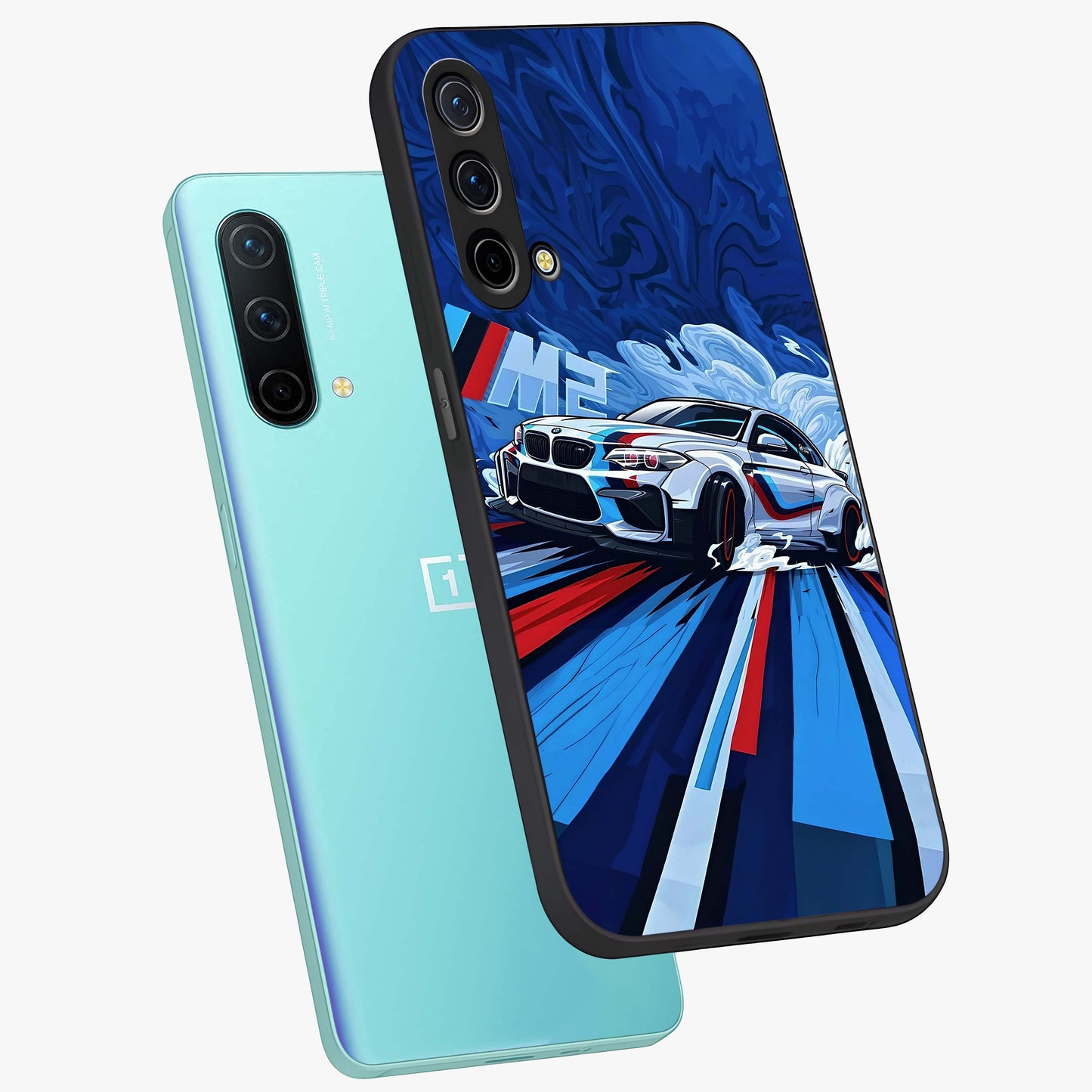 Drift Power Rush Glass Case displayed in angled mockup highlighting powerful drift car design with sporty aesthetic style.