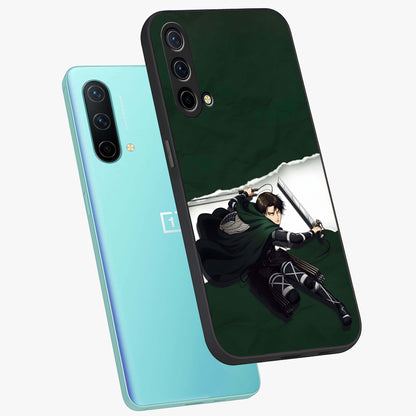 Emerald War Vanguard Glass Case displayed in angled mockup highlighting intense battle inspired design with emerald tone aesthetic.