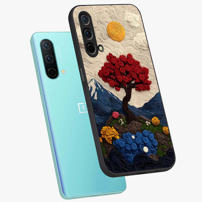Eternal Nature Tapestry Glass Case displayed in angled mockup highlighting detailed botanical pattern with artistic aesthetic.