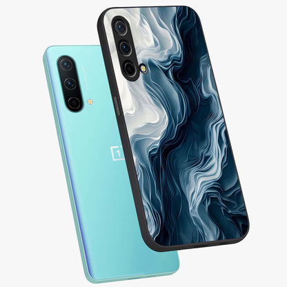 Ethereal Paper Marble Glass Case displayed in angled mockup highlighting elegant marble pattern with modern aesthetic style.