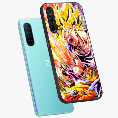 Firing Goku Glass Case displayed in angled mockup highlighting dynamic anime character design with action aesthetic.