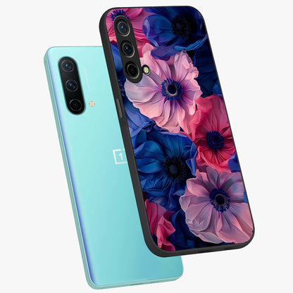Flower Paper Art Pattern Glass Case displayed in angled mockup highlighting layered paper flower design with artistic aesthetic.