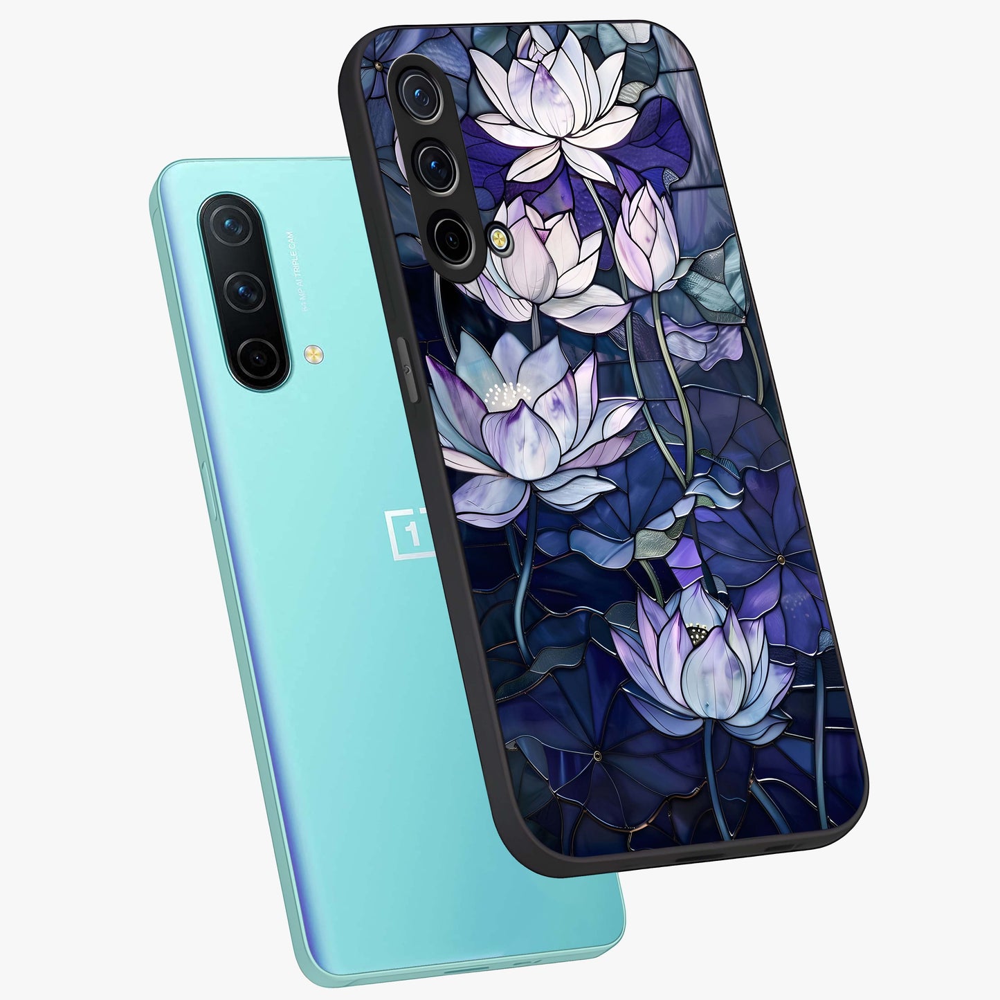 Gloss Petal Rush Glass Case displayed in angled mockup highlighting vibrant petal design with elegant floral aesthetic.