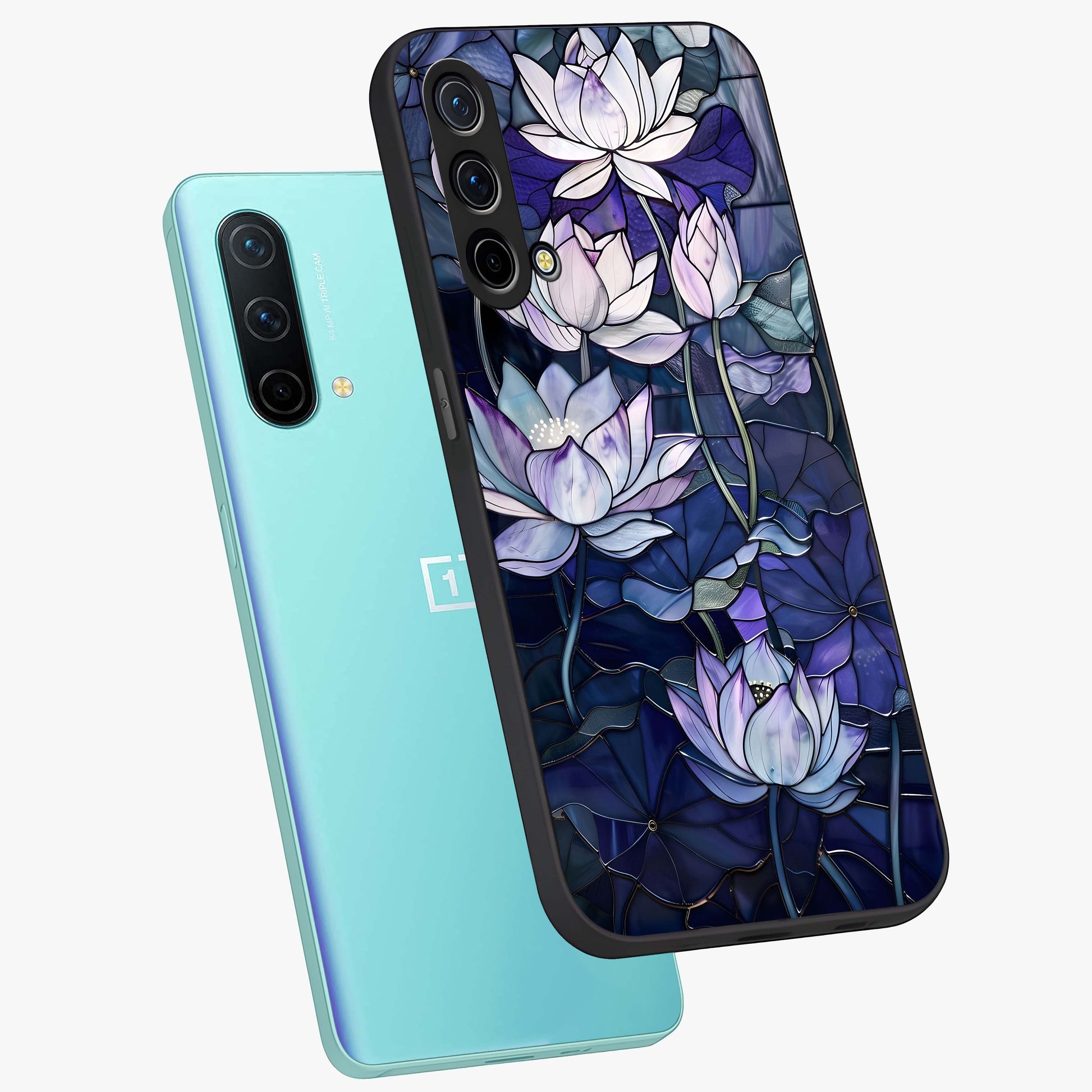 Gloss Petal Rush Glass Case displayed in angled mockup highlighting vibrant petal design with elegant floral aesthetic.