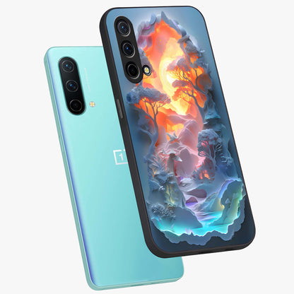 Glow Forest Portal Glass Case displayed in angled mockup highlighting mystical forest design with magical glowing aesthetic.