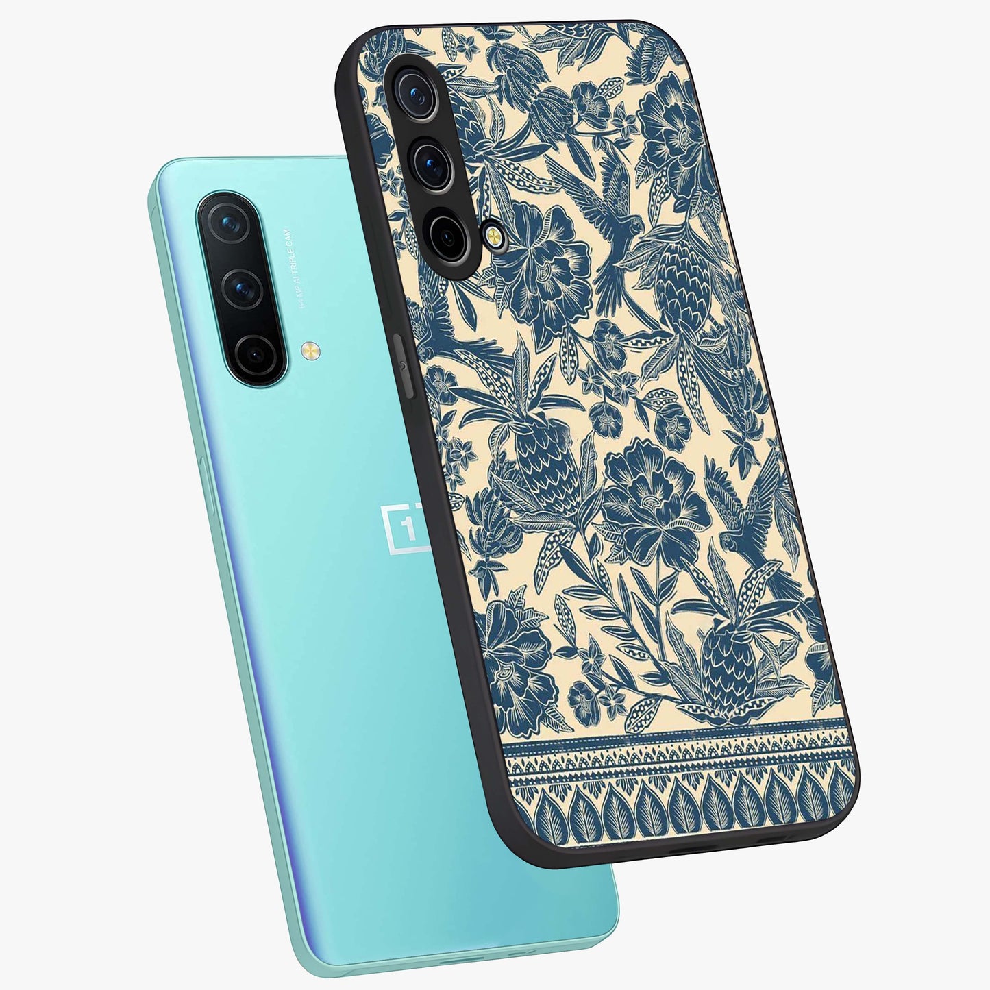 Heirloom Wild Bloom Glass Case displayed in angled mockup highlighting botanical bloom design with classic aesthetic style.