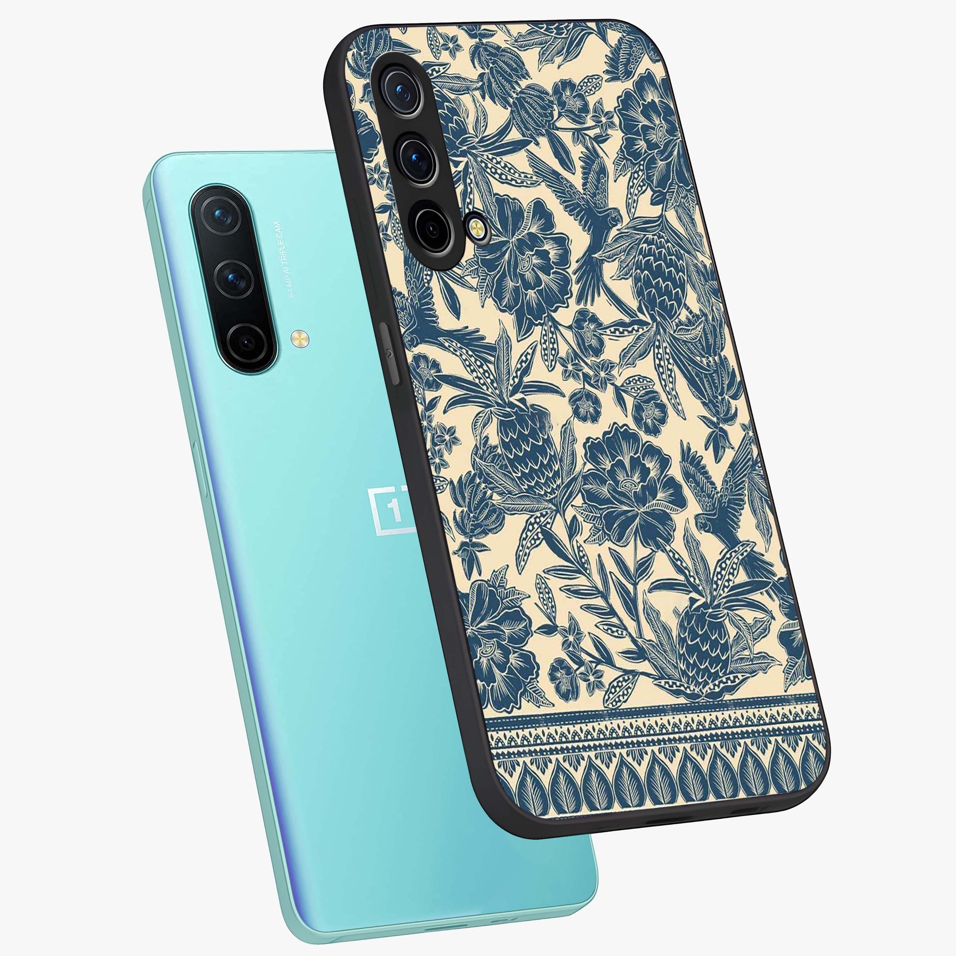Heirloom Wild Bloom Glass Case displayed in angled mockup highlighting botanical bloom design with classic aesthetic style.