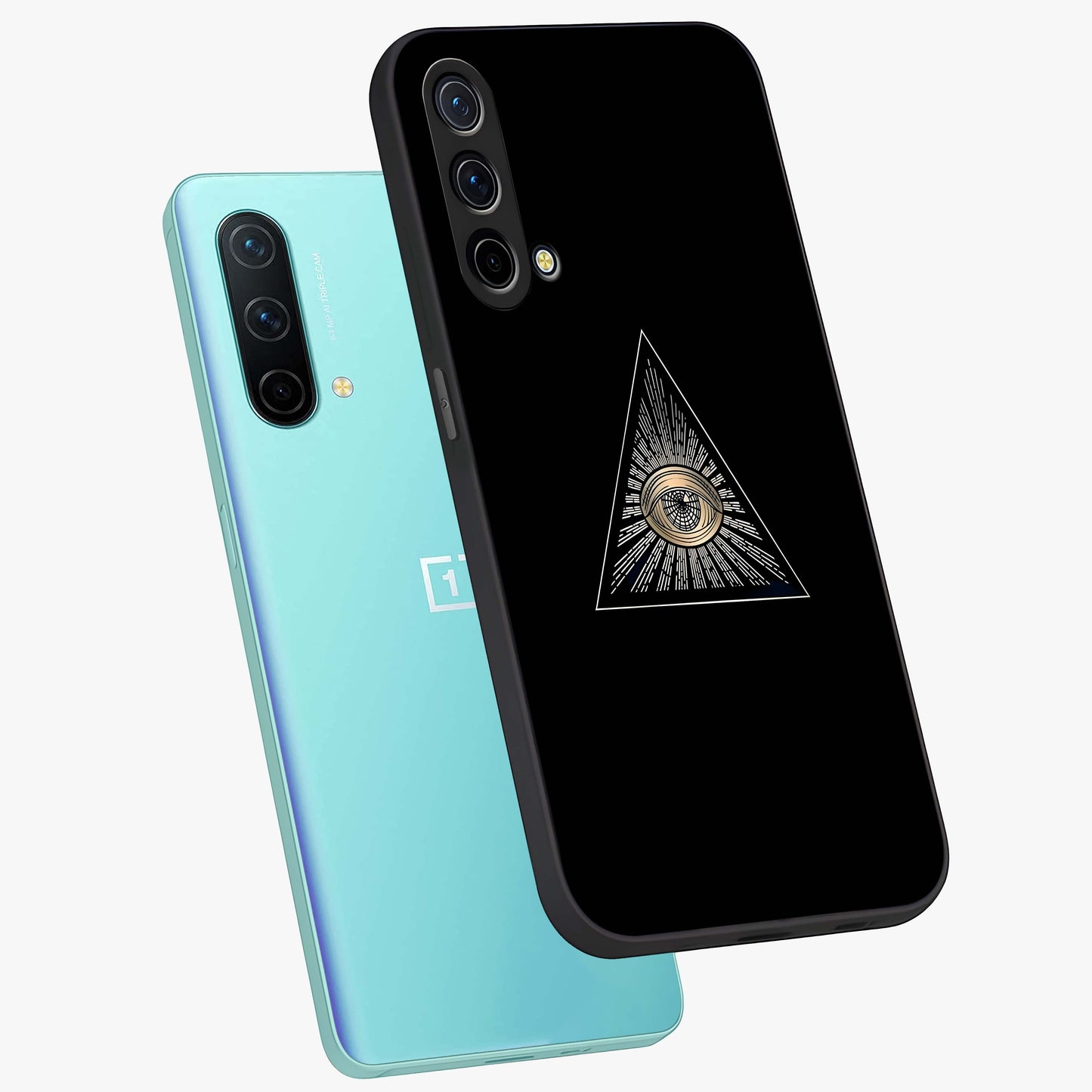 Illuminati Evil Glass Case displayed in angled mockup highlighting dark occult inspired design with bold aesthetic style.