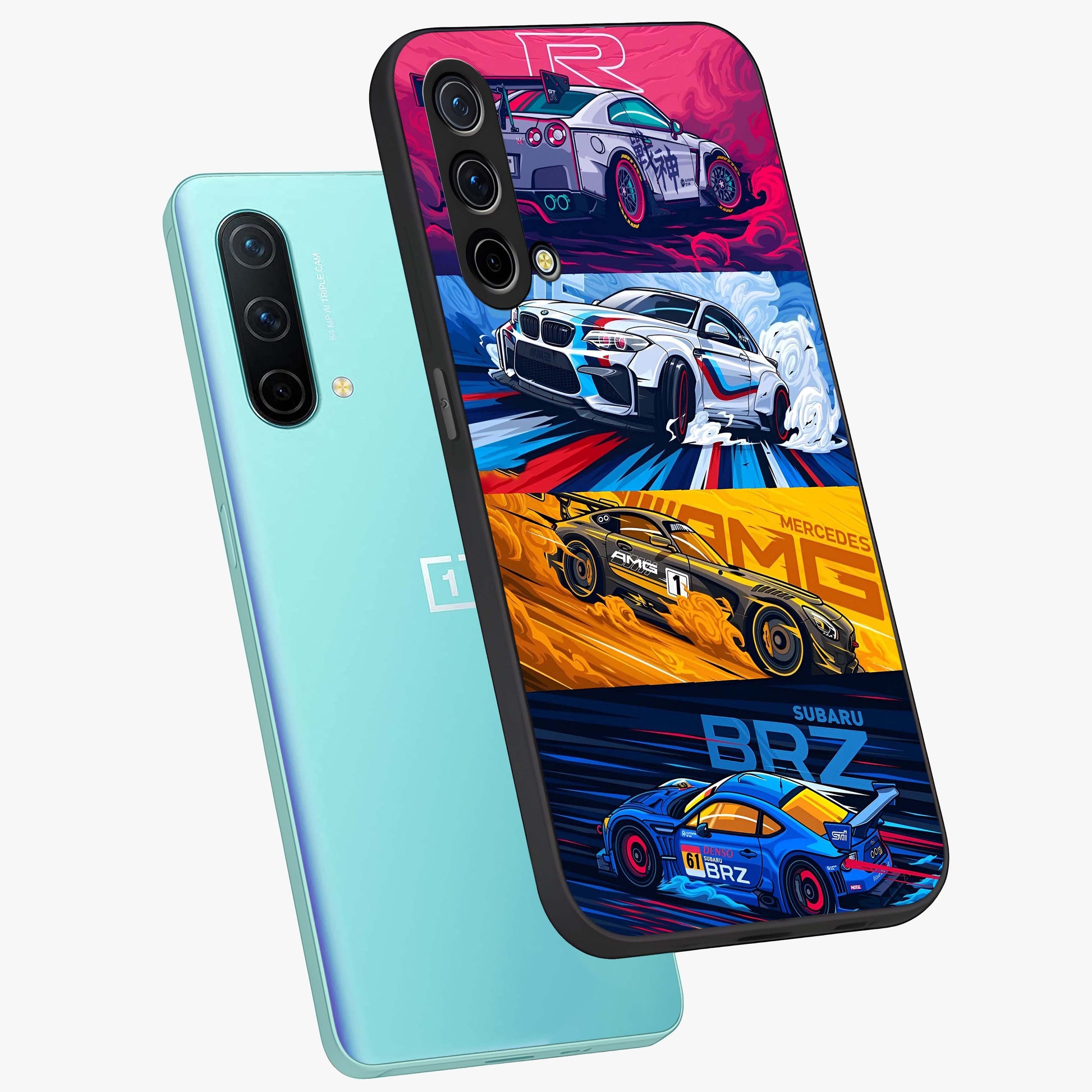 JDM Sports Car Glass Case displayed in angled mockup highlighting sleek Japanese racing car design with automotive aesthetic.