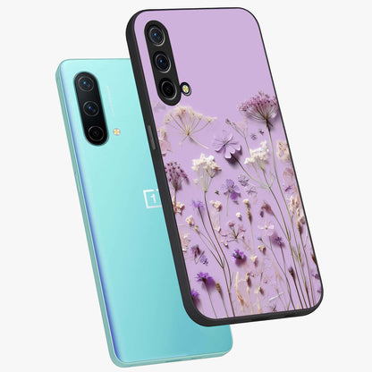 Lavender Blossom Dream Glass Case displayed in angled mockup highlighting dreamy lavender flower design with calming aesthetic style.