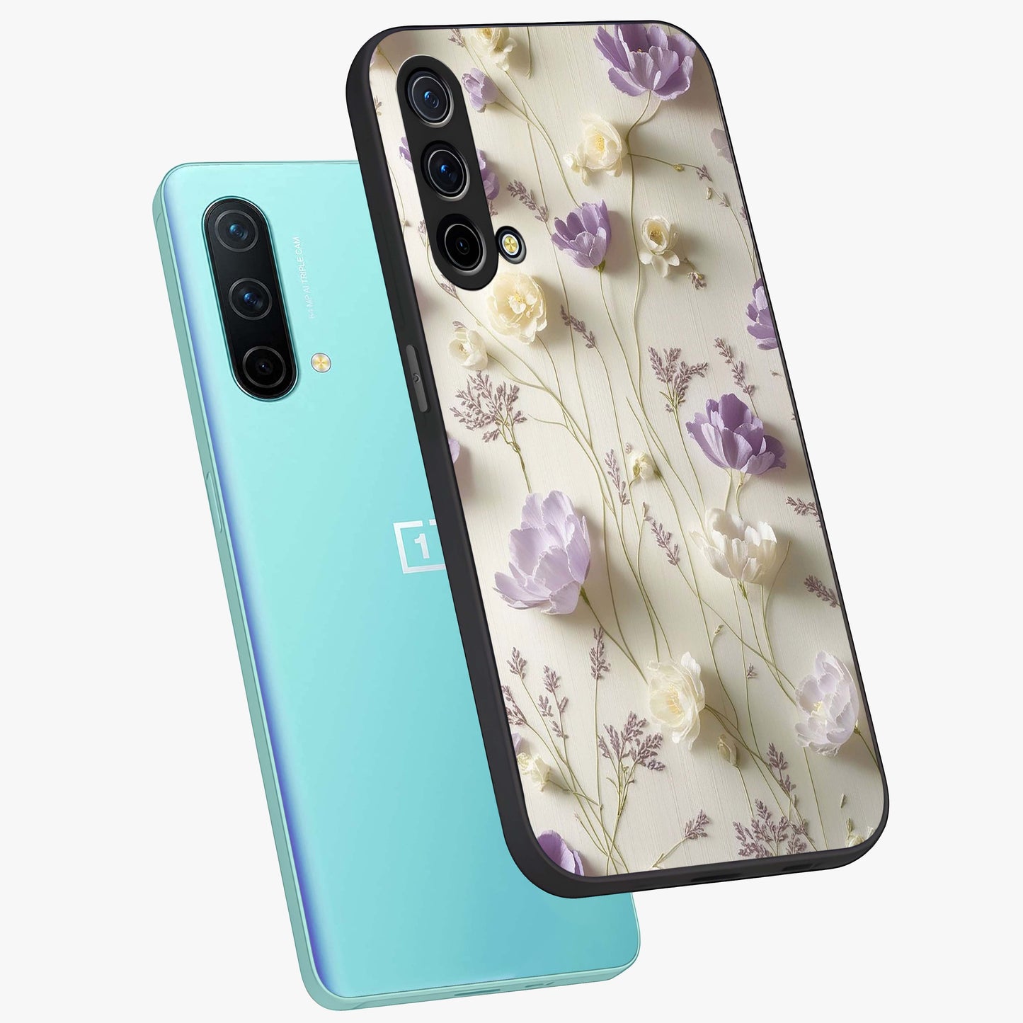 Lilac Breeze Harmony Glass Case displayed in angled mockup highlighting calm lilac breeze design with soothing aesthetic style.