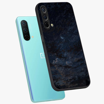 Lunar Veil Silence Glass Case displayed in angled mockup highlighting soft lunar design with peaceful celestial aesthetic.