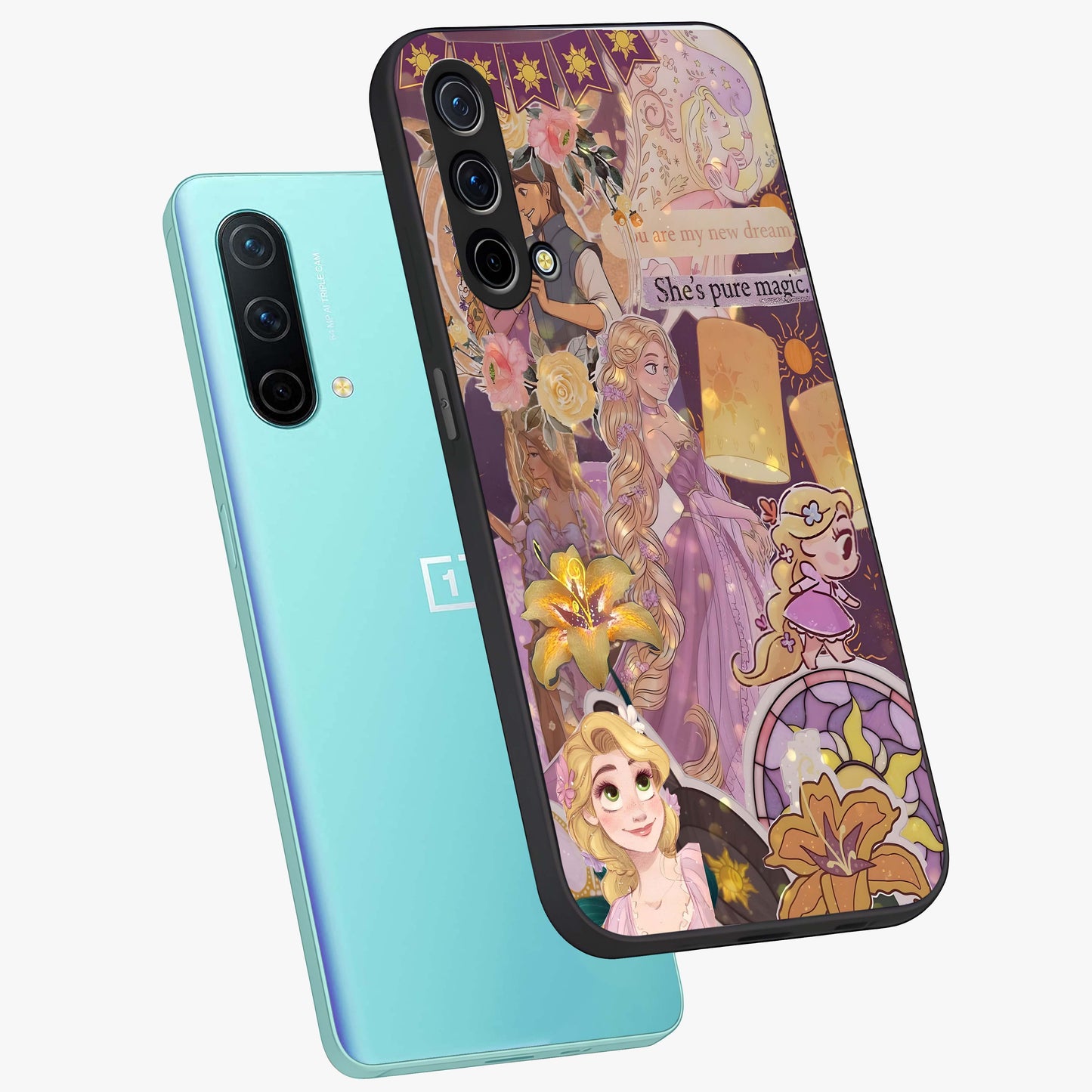 Magical Tangled Dream Glass Case displayed in angled mockup highlighting whimsical fantasy design with magical aesthetic.