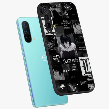 Midnight Chaos Mind Glass Case displayed in angled mockup highlighting chaotic artistic design with dramatic midnight aesthetic.