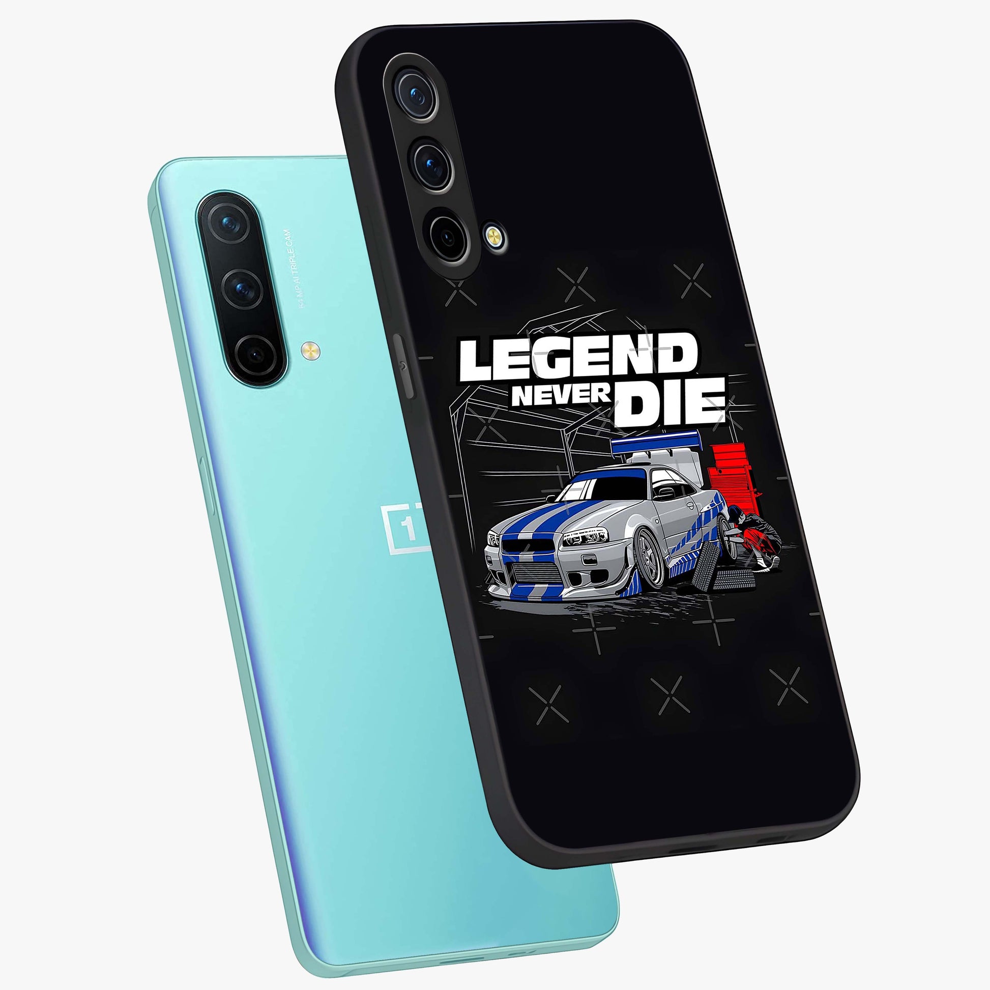 Midnight Racing Legacy Glass Case displayed in angled mockup highlighting dynamic automotive design with bold midnight aesthetic.
